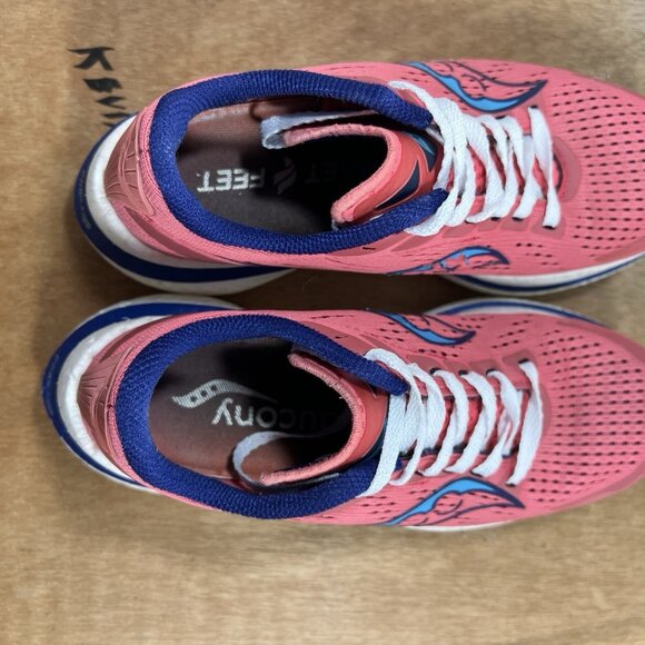 Saucony Endorphin Speed 3 Women Size 7 Pink Blue White Running Shoes Sneakers - Picture 10 of 11
